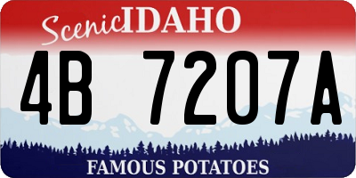 ID license plate 4B7207A