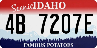 ID license plate 4B7207E