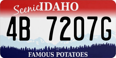 ID license plate 4B7207G