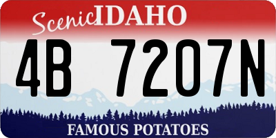 ID license plate 4B7207N