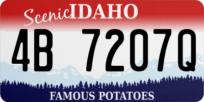 ID license plate 4B7207Q