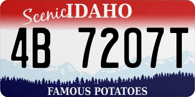 ID license plate 4B7207T