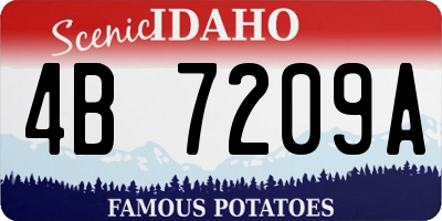 ID license plate 4B7209A