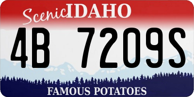 ID license plate 4B7209S