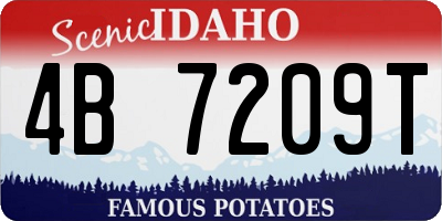ID license plate 4B7209T
