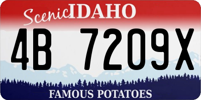ID license plate 4B7209X