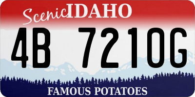 ID license plate 4B7210G
