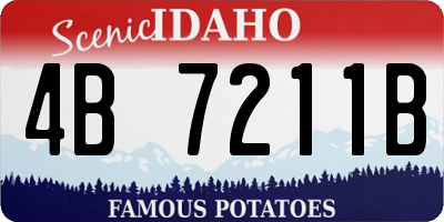 ID license plate 4B7211B