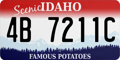 ID license plate 4B7211C