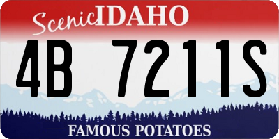 ID license plate 4B7211S