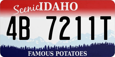 ID license plate 4B7211T