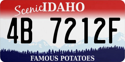 ID license plate 4B7212F