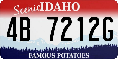 ID license plate 4B7212G