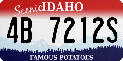 ID license plate 4B7212S