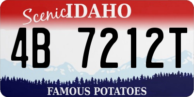 ID license plate 4B7212T