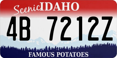 ID license plate 4B7212Z