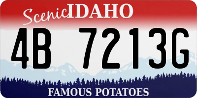 ID license plate 4B7213G