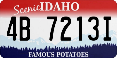 ID license plate 4B7213I