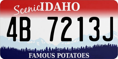 ID license plate 4B7213J