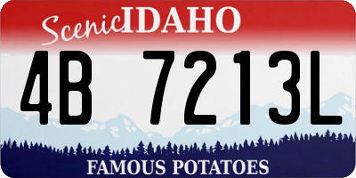 ID license plate 4B7213L