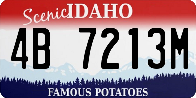 ID license plate 4B7213M