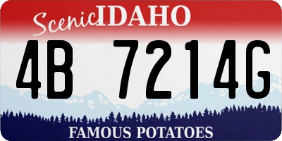 ID license plate 4B7214G