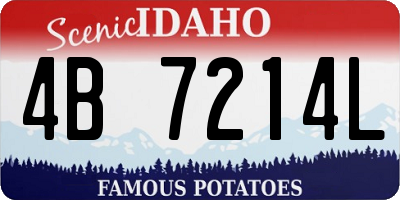 ID license plate 4B7214L