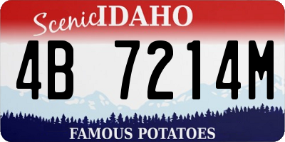 ID license plate 4B7214M