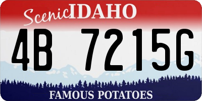 ID license plate 4B7215G