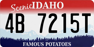 ID license plate 4B7215T