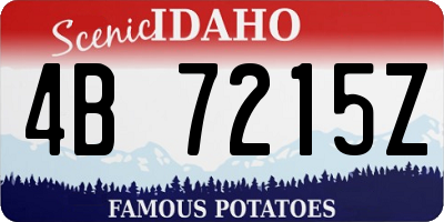 ID license plate 4B7215Z