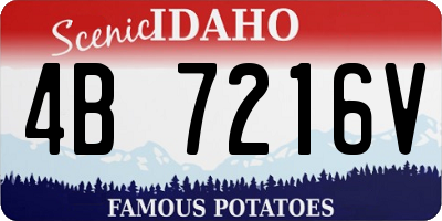 ID license plate 4B7216V