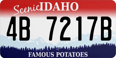 ID license plate 4B7217B