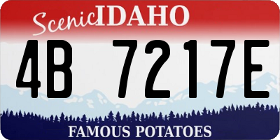 ID license plate 4B7217E