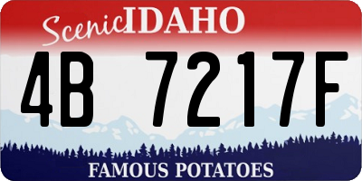 ID license plate 4B7217F