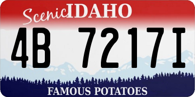 ID license plate 4B7217I