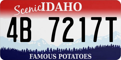 ID license plate 4B7217T