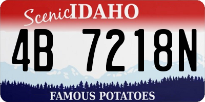 ID license plate 4B7218N