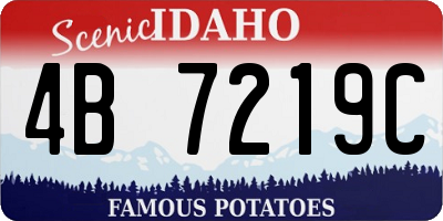 ID license plate 4B7219C