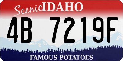 ID license plate 4B7219F