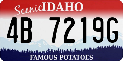 ID license plate 4B7219G