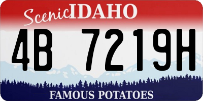 ID license plate 4B7219H