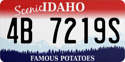 ID license plate 4B7219S