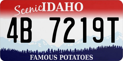 ID license plate 4B7219T