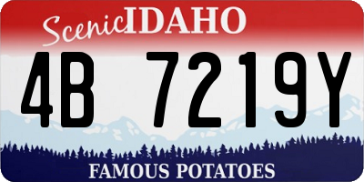 ID license plate 4B7219Y