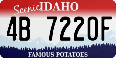 ID license plate 4B7220F