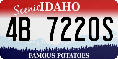 ID license plate 4B7220S