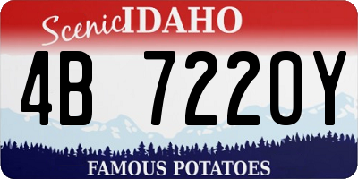 ID license plate 4B7220Y