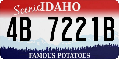 ID license plate 4B7221B