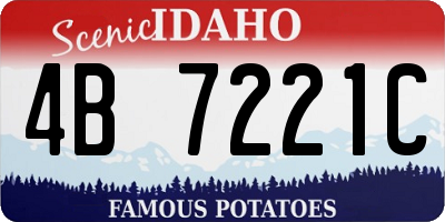 ID license plate 4B7221C